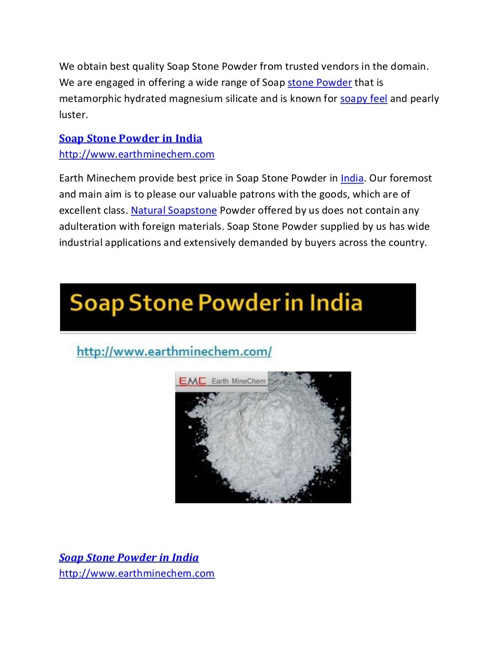 Bulk supplier soap stone powder in india