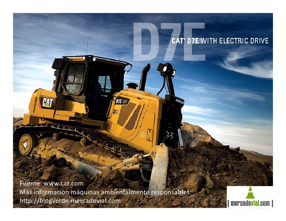 Bulldozer caterpillar d7E electric drive topador híbrido topadora…
