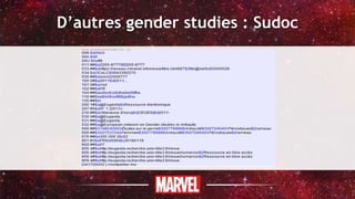 D’autres gender studies : Sudoc
 