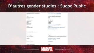 D’autres gender studies : Sudoc Public
 