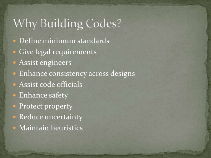 Philosophy of Structural Building Codes
