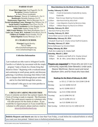 View this bulletin online at www.TheCatholicDirectory.com

 