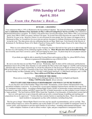 View this bulletin online at www.TheCatholicDirectory.com
 