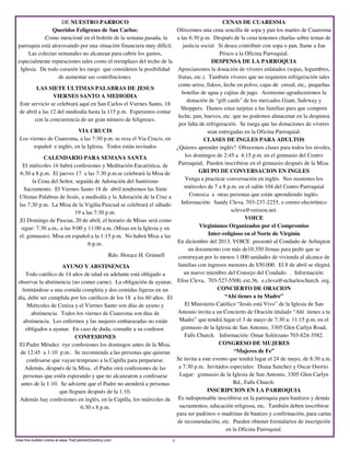 View this bulletin online at www.TheCatholicDirectory.com
 