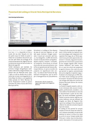 Presentació del catàleg en línia de l'Arxiu Municipal de Barcelona