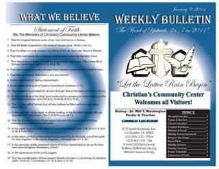 Weekly Bulletin Announcements