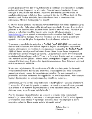 Bulletin du CAHM, septembre 2010