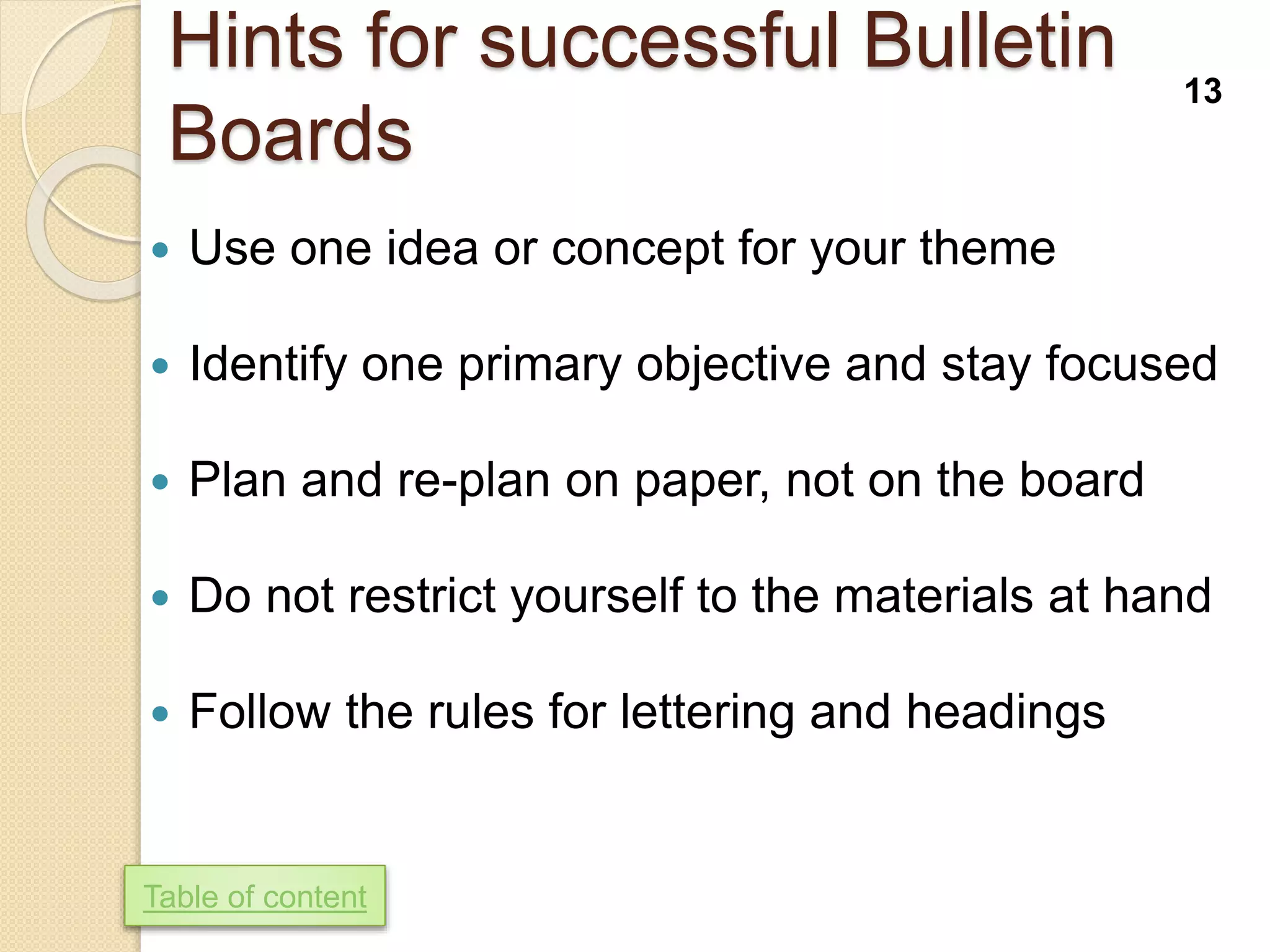 The Bulletin Board PPT