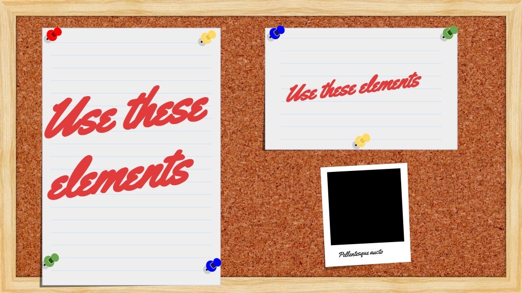 Bulletin board presentation template