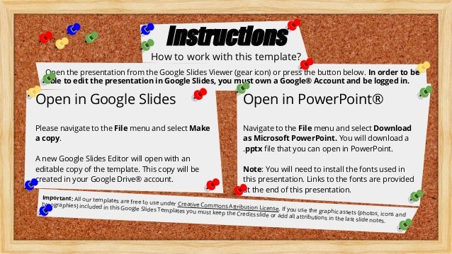 bulletin board presentation template