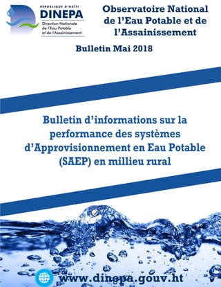 Observatoire National de l’Eau potable et de l’Assainissement, Bulletin # 4, Volume IV
© ONEPA MAI 2018
 