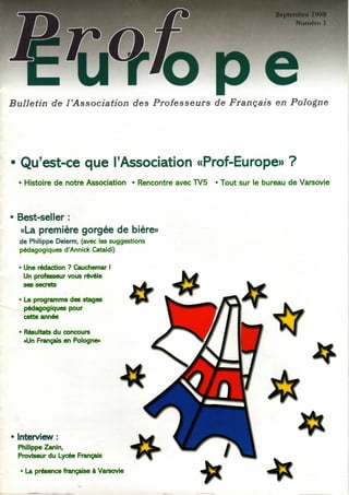 Tout le Bulletin PROF-EUROPE No 1, Septembre 1998 (1-24)