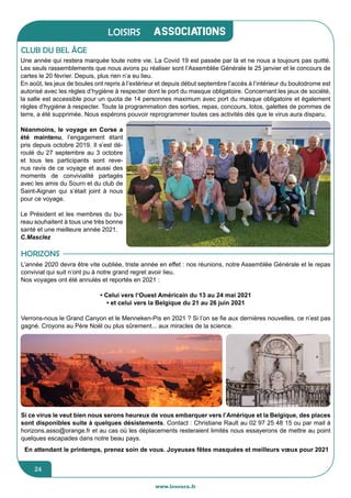 Associations
www.lesourn.fr
25
patrimoine / sport
Amis de la Vallée de Plurit
à ce jour, 5 interventions
ont eu lieu dans ...