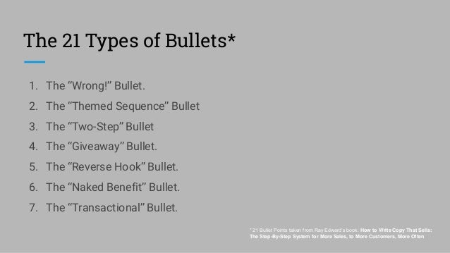 Types of bullet points picture