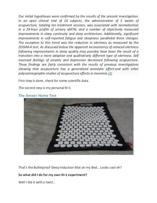 Bulletproof Sleep Induction Mat Review Does It Really Work?