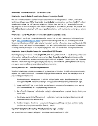 Comprehensive Guide to Bulletproof Data Center Security for UAE ...