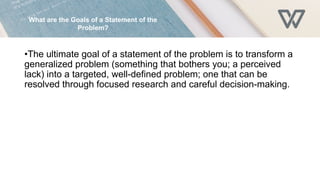 Simplified Problem statement development in research | PPTX