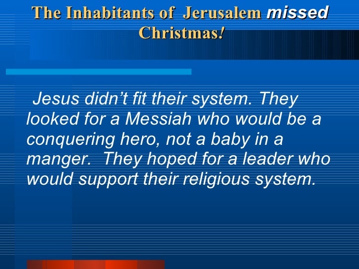 The People Who Missed Christmas
