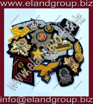 Bullion badges hand embroidery