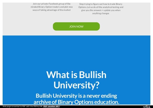 Binary option university