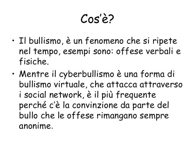 Tracce Temi Sul Bullismo E Cyberbullismo