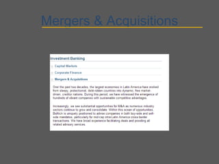 Mergers & Acquisitions
 