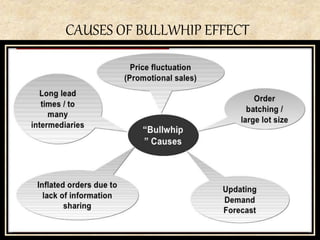 CAUSES OF BULLWHIP EFFECT
 