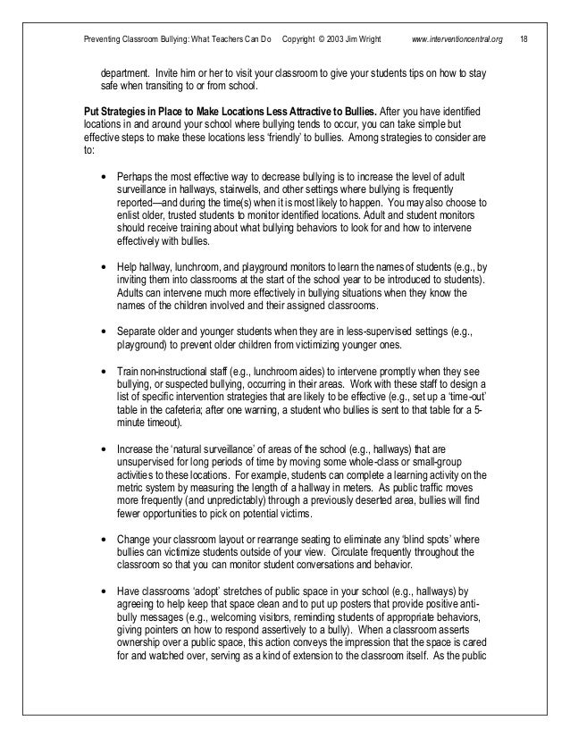 bullying rough draft example
