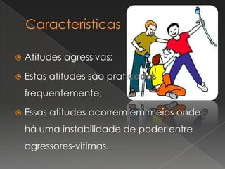 IntroduçãoOlá,Com este trabalho, pretendemos dar a conhecer a todos quanto o lerem mais sobre o Bullying, um assunto tão divulgado pelos órgãos de comunicação social, mas ao qual nem sempre damos a devida atenção.Esperemos que gostem.