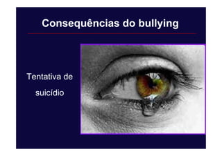Tentativa de
suicídio
Consequências do bullying
 