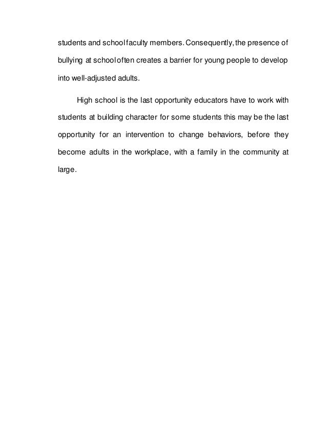 Dissertation on bullying in schools wikipedia