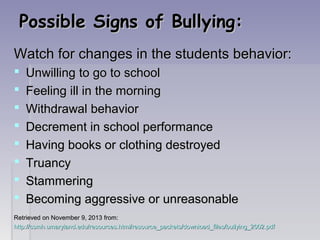 Bullying asld 601 - group project - k. butler | PPT
