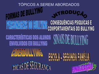 TÓPICOS A SEREM ABORDADOS
 