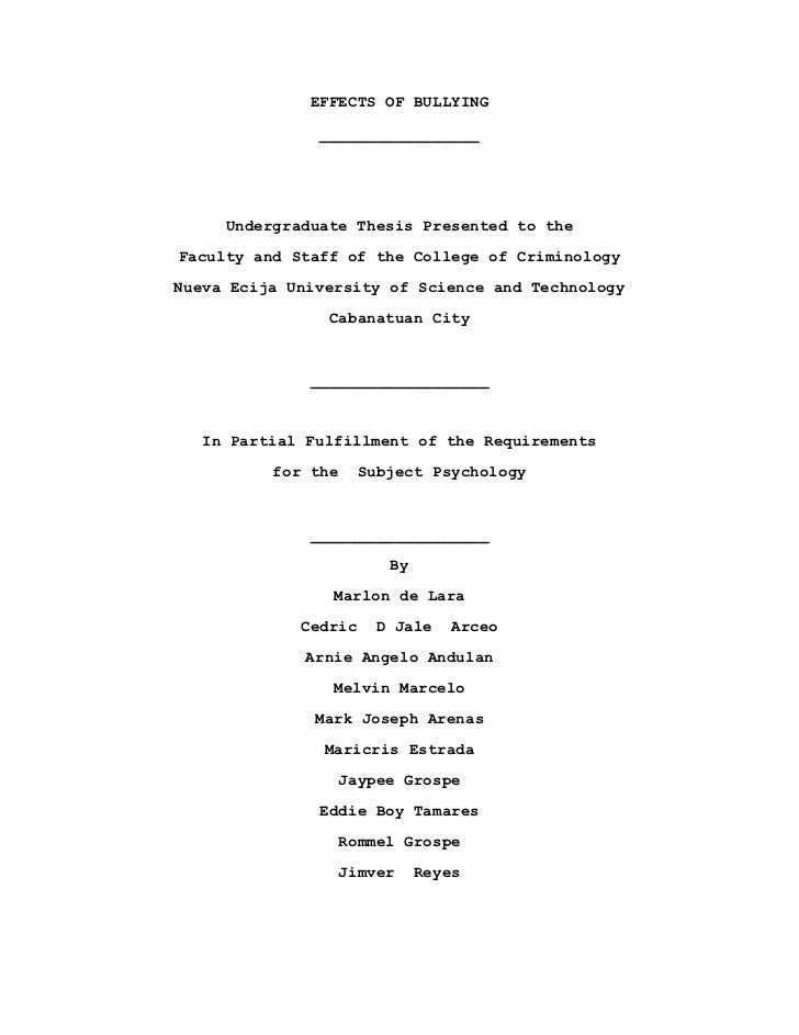 thesis title for criminology students