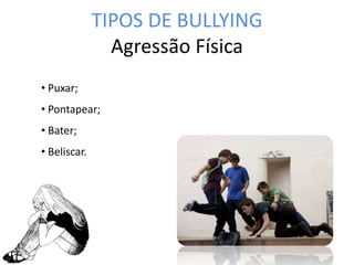 TIPOS DE BULLYINGAgressão Física Puxar;