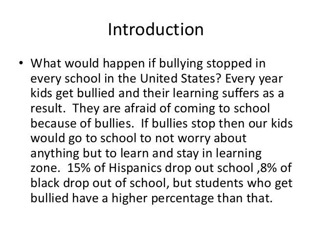 A 5 paragraph essay on bullying