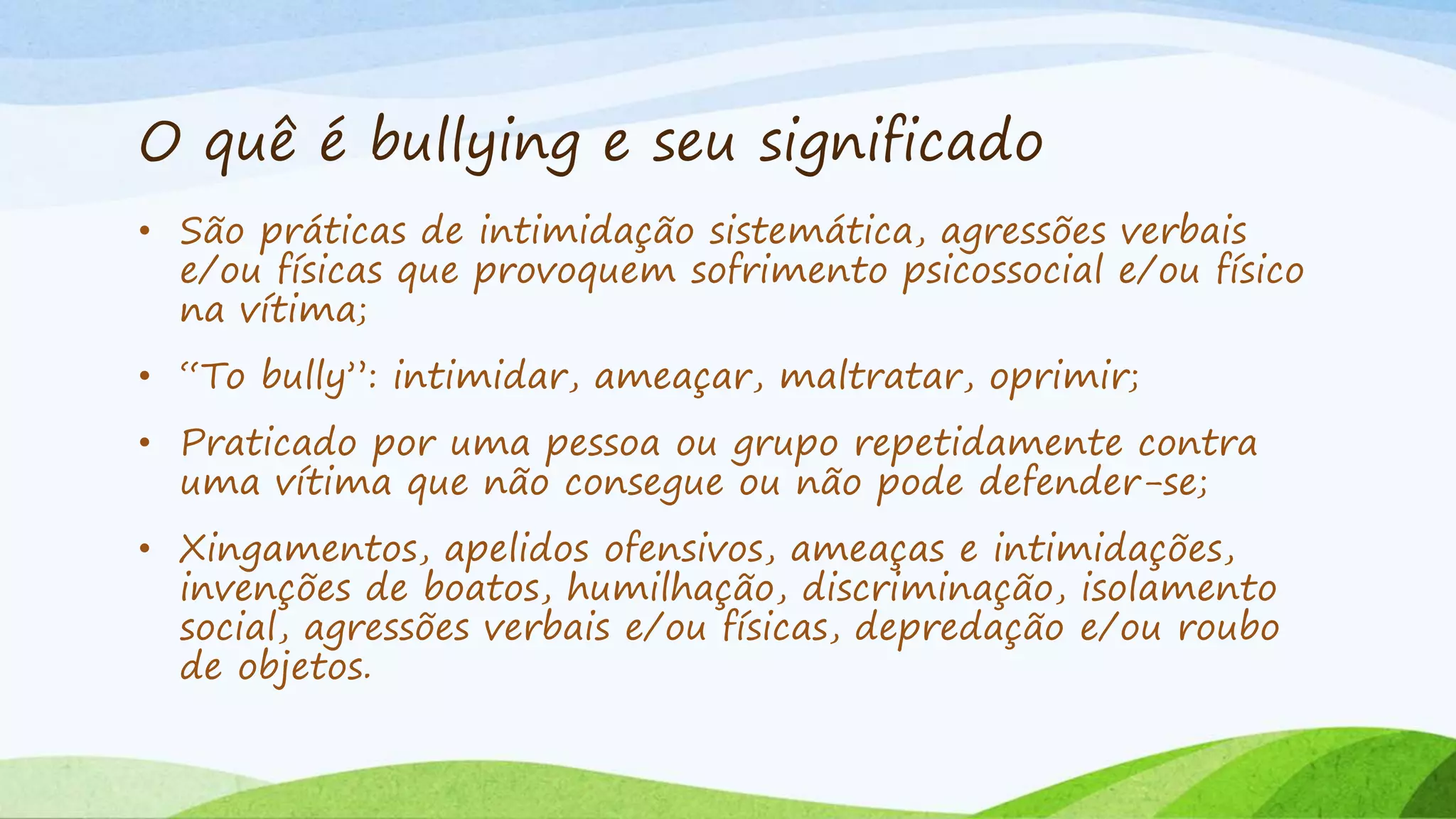 Bullying na escola | PPTX