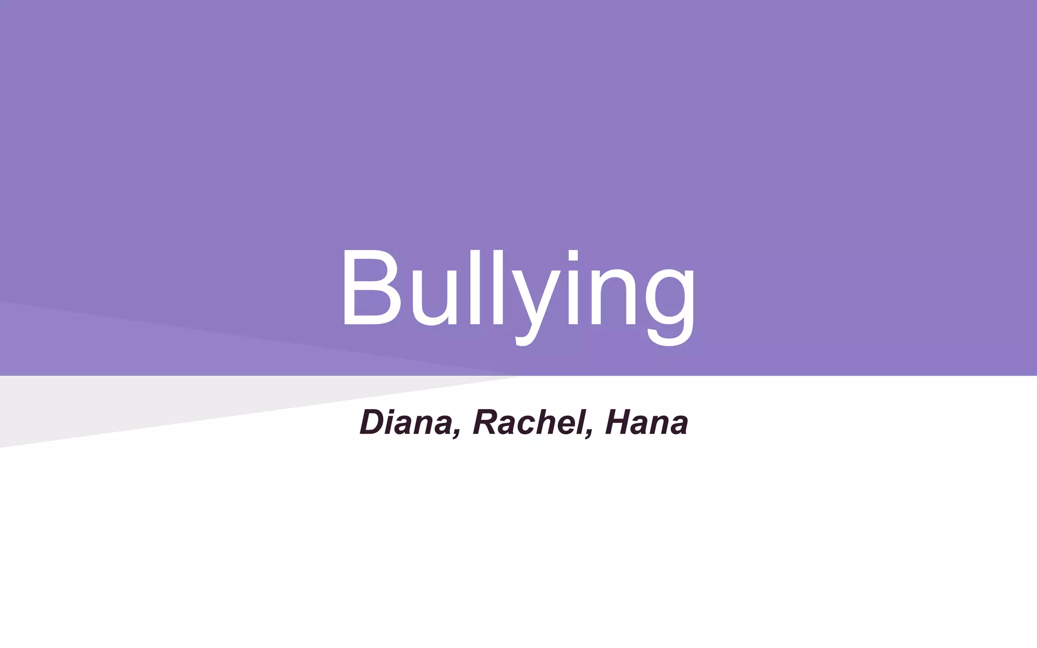 Bullying Presentation | PPTX