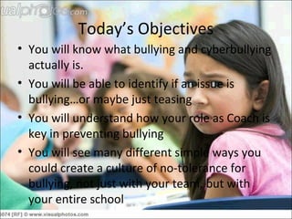 Bullying presentation for coaches | PPT