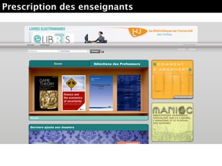 E-books en bibliothèque universitaire : Déployer un fonds de livres numériques