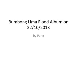 Bumbong Lima Flood Album on
22/10/2013
by Pang

 