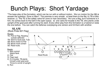 Bunch Plays Guide: Short & Midfield Routes, Specials, Run Offense | PPT
