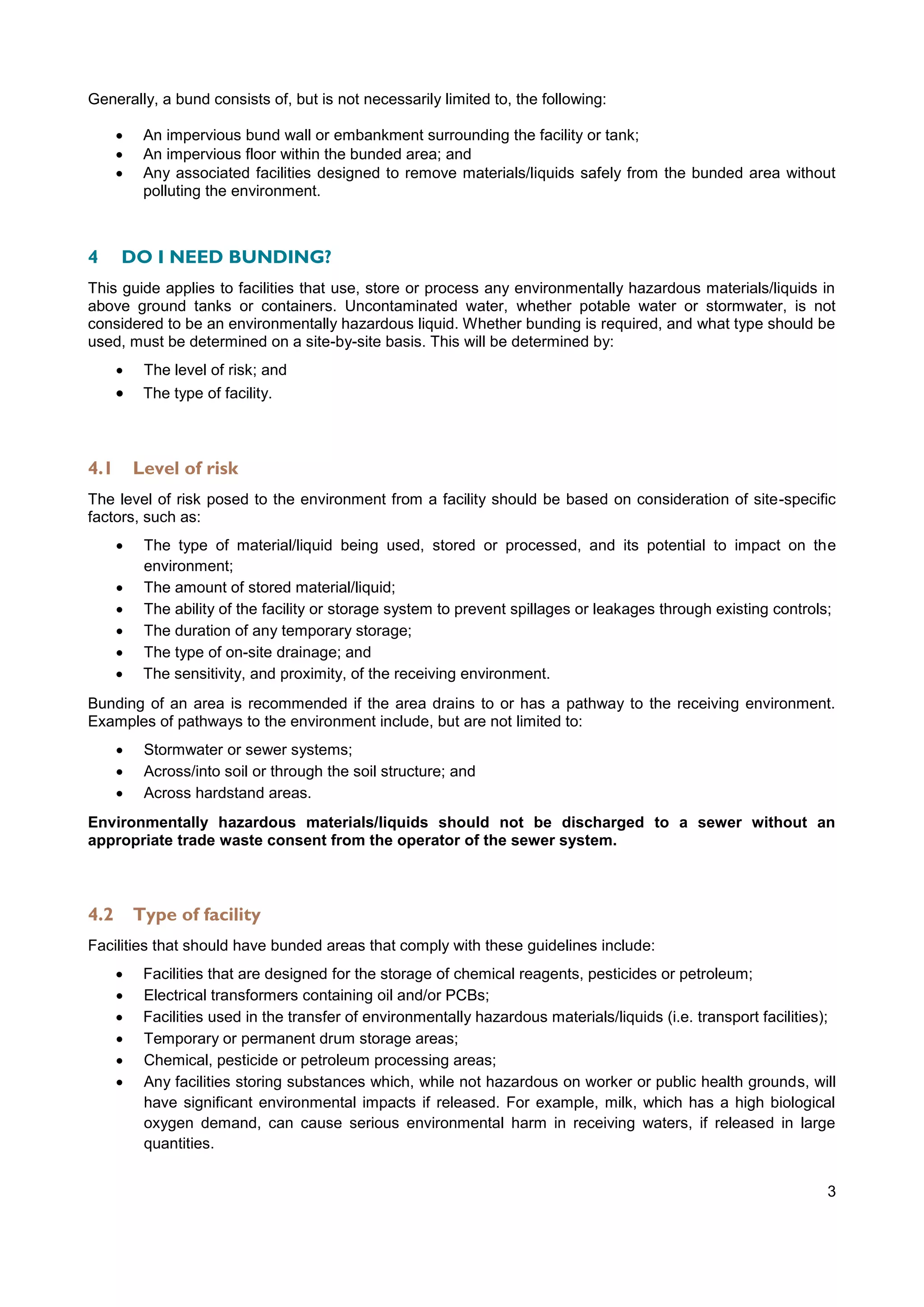 Bunding and spill management guidelines | PDF