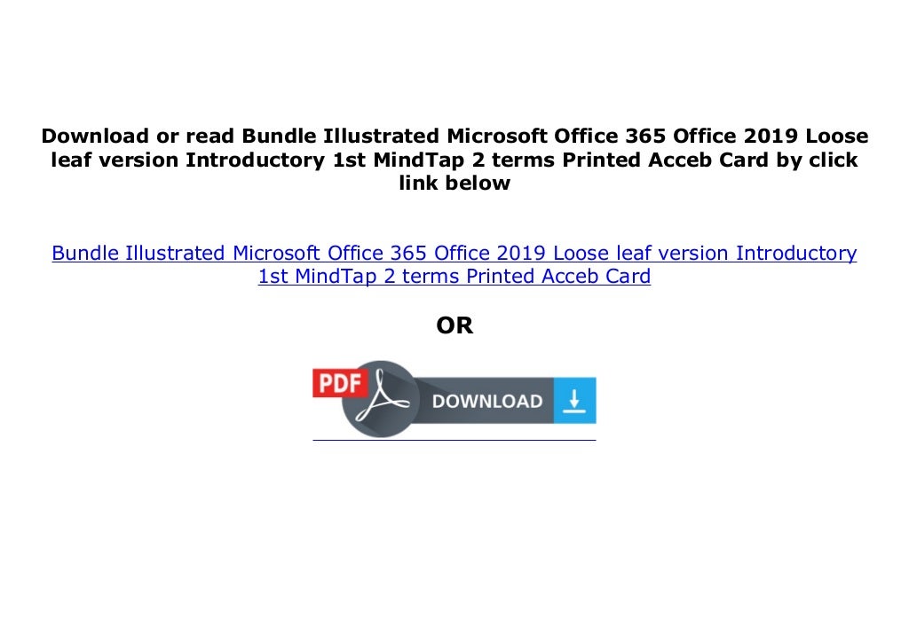 LIBRARY [NO COST] Bundle Illustrated Microsoft Office 365 Office 20…