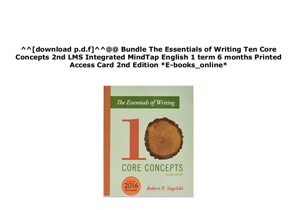 [PDF_DOWNLOAD] Bundle The Essentials of Writing Ten Core Concepts 2…