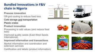 Bundling innovations for food loss and waste reduction and improving livelihoods