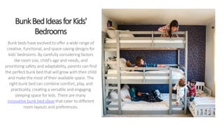 Innovative Bunk Bed Ideas for Kids' Bedrooms: Creative and Functional ...