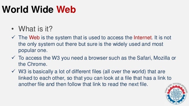 Internet VS World Wide Web