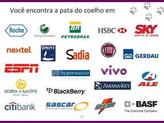 Você encontra a pata do coelho em




                      20
 