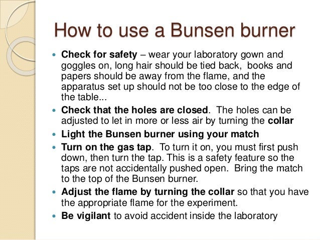 bunsen burner and glass manipulation